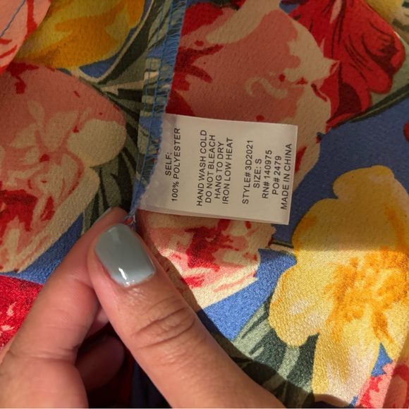 Inmod floral silky dress - Picture 4 of 4